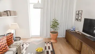 Дневна с кухня в апартамент № 2, 23,55 м²